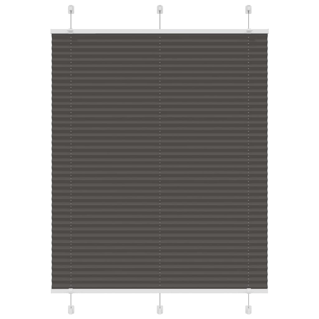 Pleated Blind Black 105x150 cm Fabric width 104.4 cm Polyester