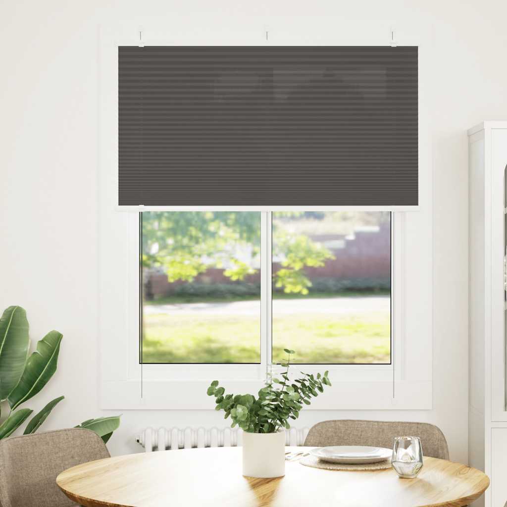 Pleated Blind Black 105x150 cm Fabric width 104.4 cm Polyester