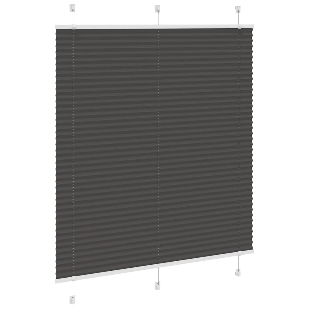 Store plissé noir 115x150 cm Largeur du tissu 114,4 cm Polyester