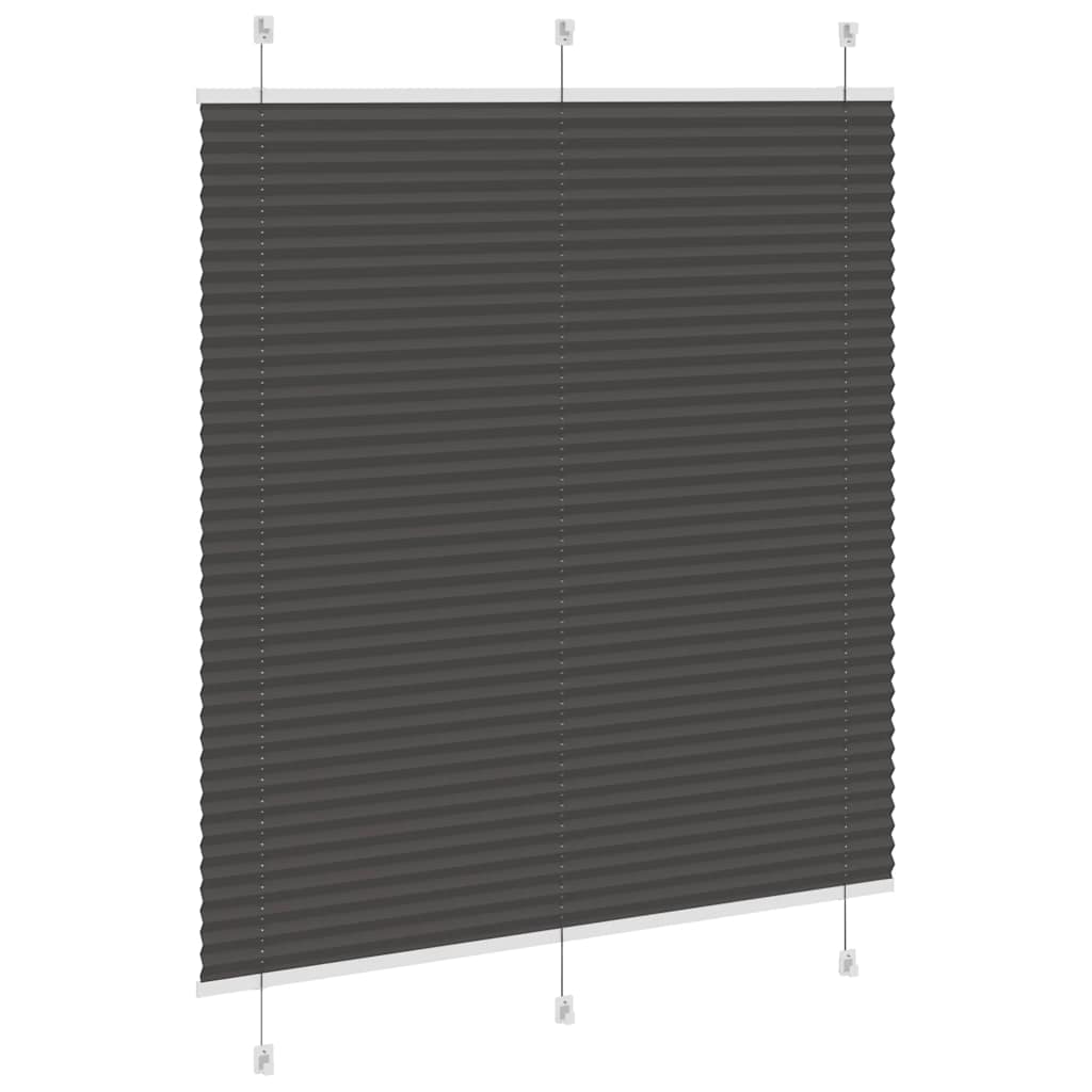 Store plissé noir 115x150 cm Largeur du tissu 114,4 cm Polyester