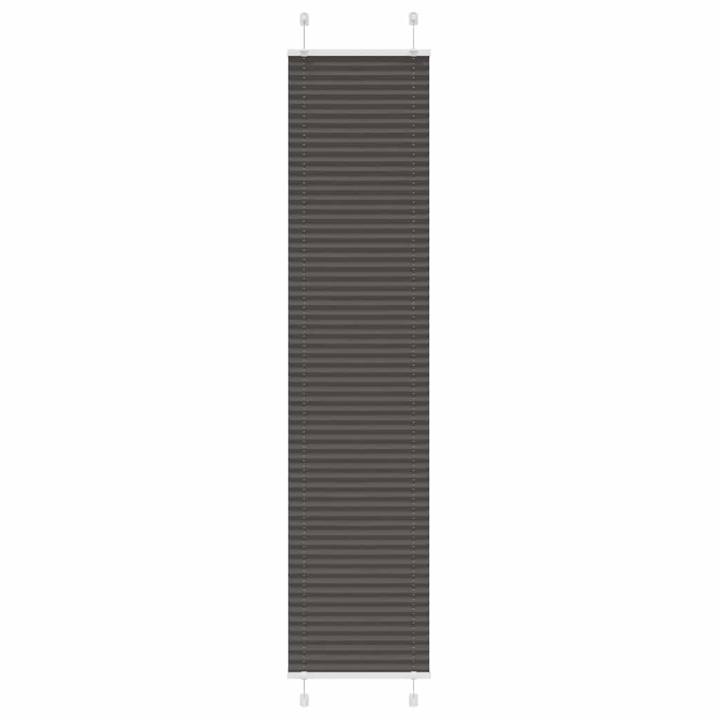 Plissee Schwarz 45x200 cm Stoffbreite 44,4 cm Polyester