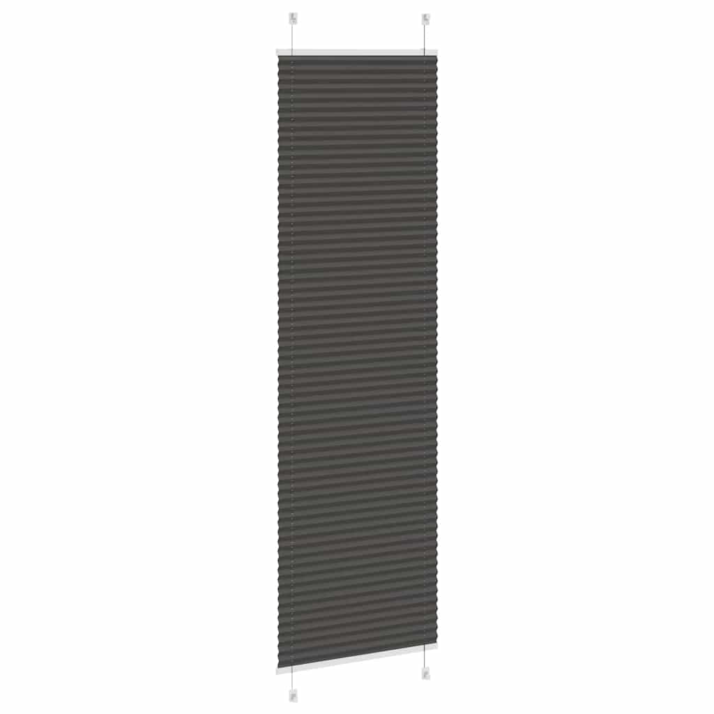 Store plissé noir 60x200 cm largeur du tissu 59,4 cm polyester