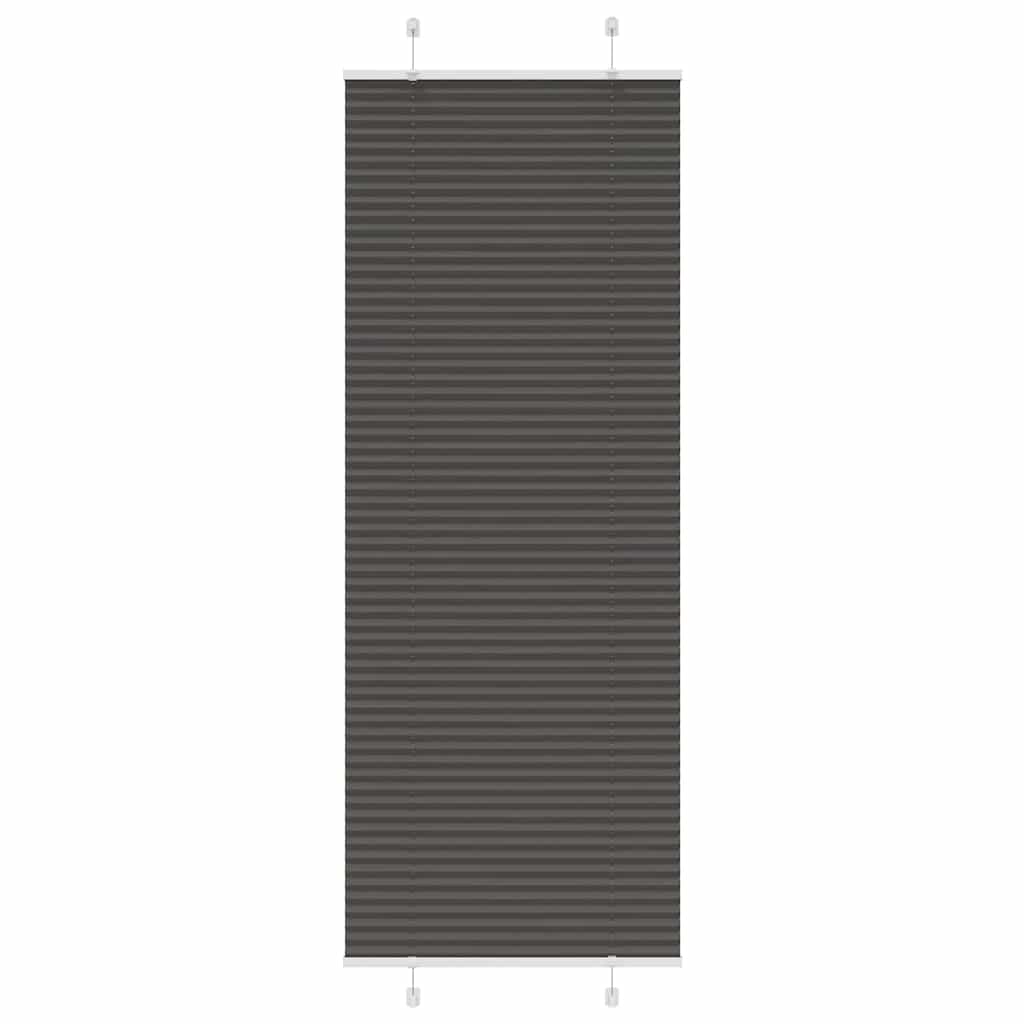 Store plissé noir 70x200 cm largeur tissu 69,4 cm polyester
