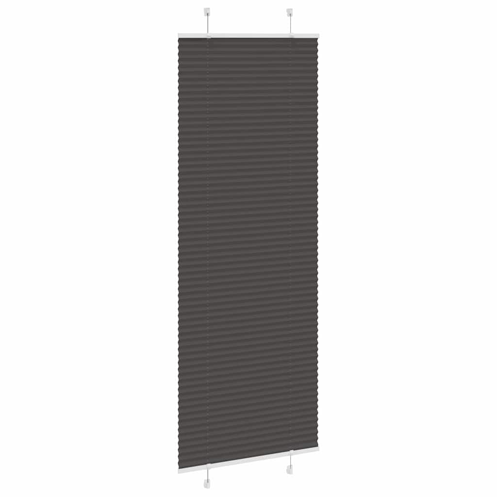 Store plissé noir 70x200 cm largeur tissu 69,4 cm polyester