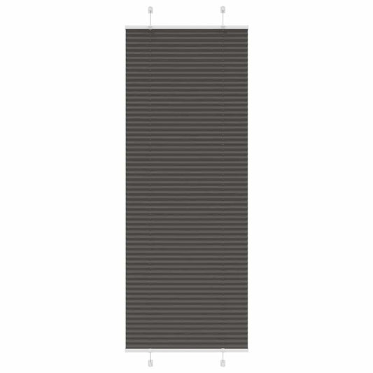 Plissee Schwarz 75x200 cm Stoffbreite 74,4 cm Polyester