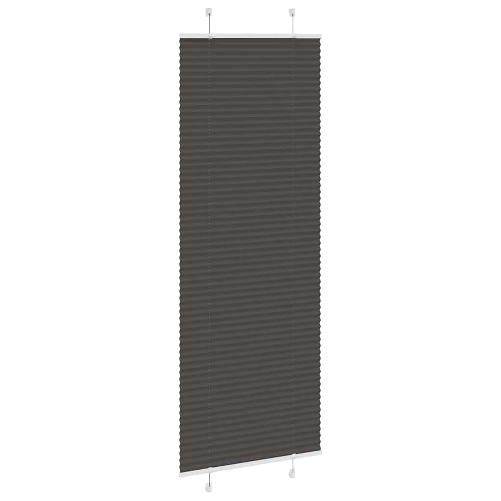 Store plissé noir 75x200 cm Largeur du tissu 74,4 cm Polyester