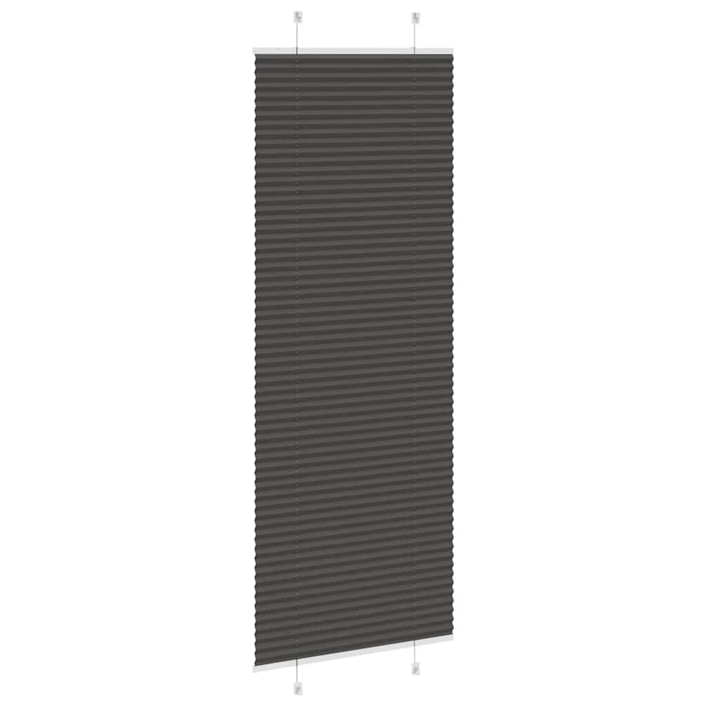 Store plissé noir 75x200 cm Largeur du tissu 74,4 cm Polyester