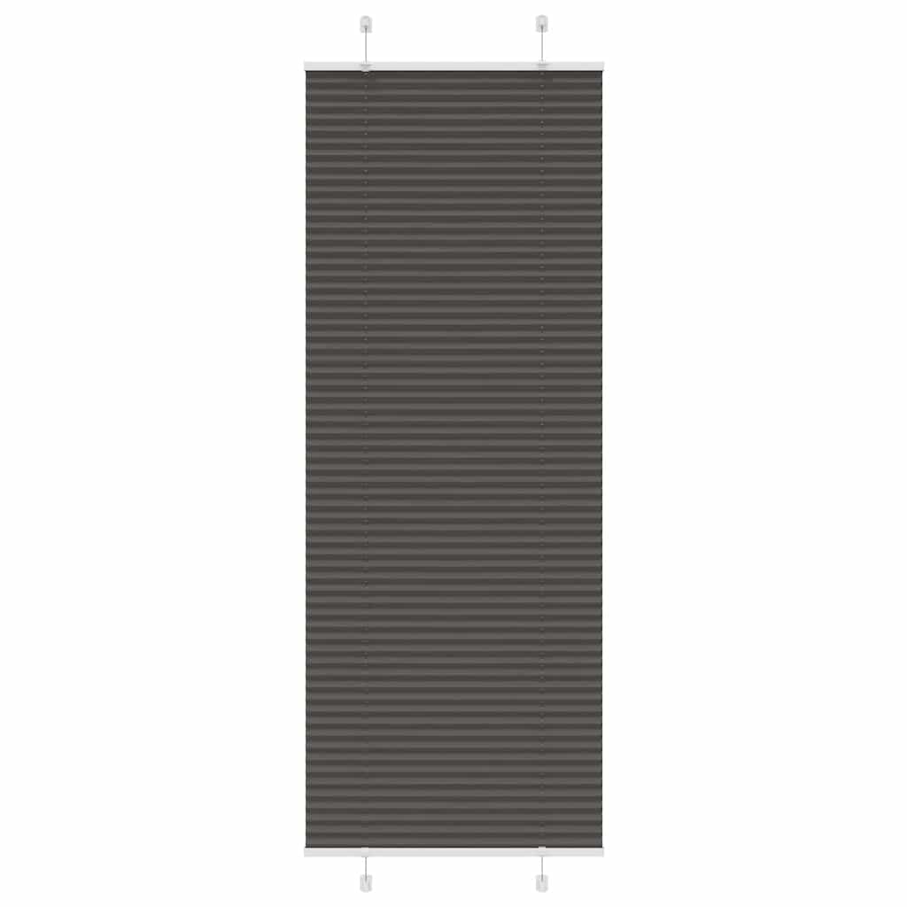 Plissé noir 80x200 cm largeur tissu 79,4 cm polyester