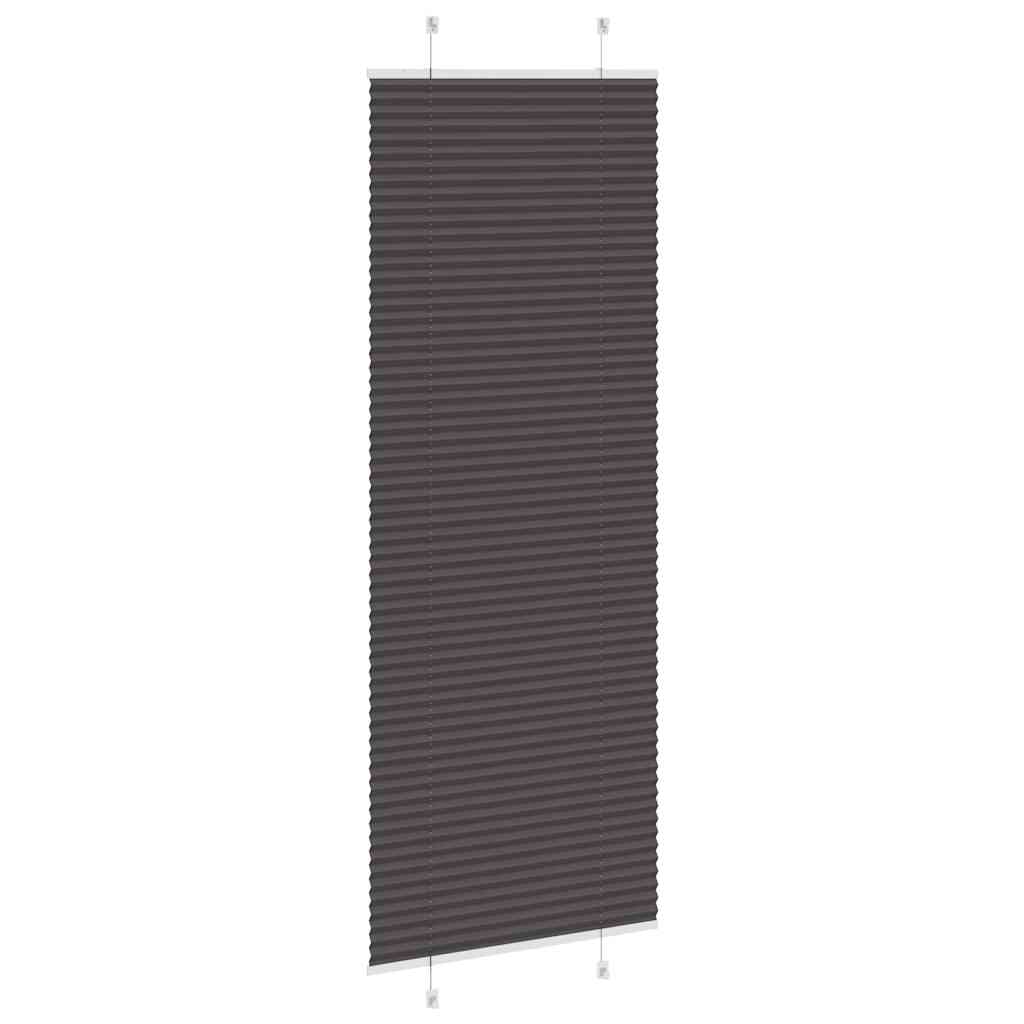 Plissé noir 80x200 cm largeur tissu 79,4 cm polyester