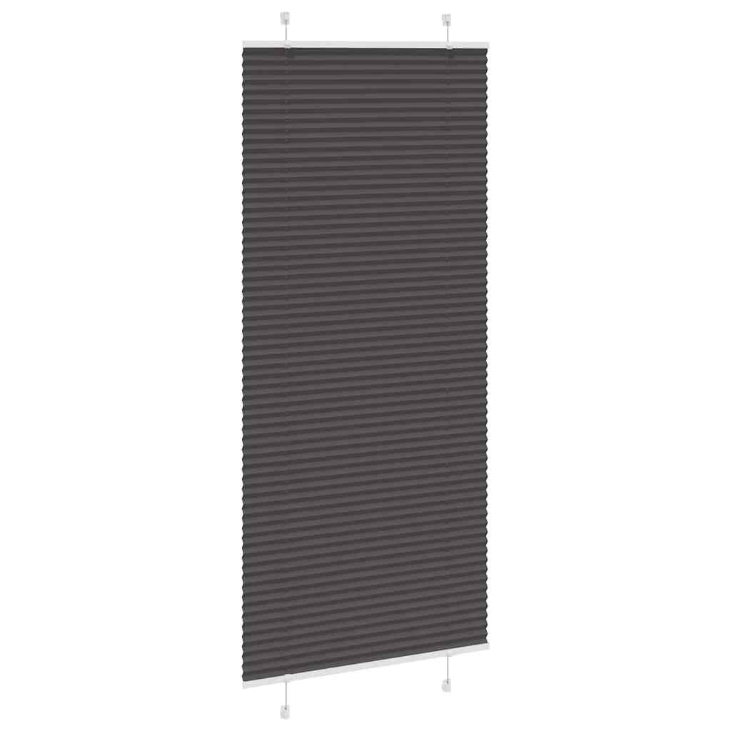 Store plissé noir 90x200 cm largeur du tissu 89,4 cm polyester