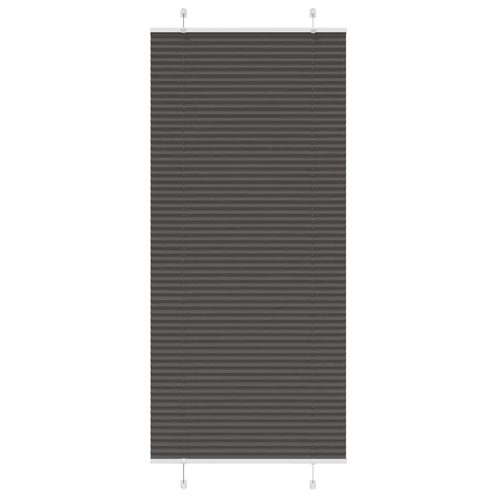 Store plissé noir 95x200 cm largeur tissu 94,4 cm polyester