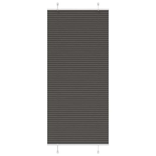 Pleated Blind Black 95x200 cm Fabric Width 94.4 cm Polyester