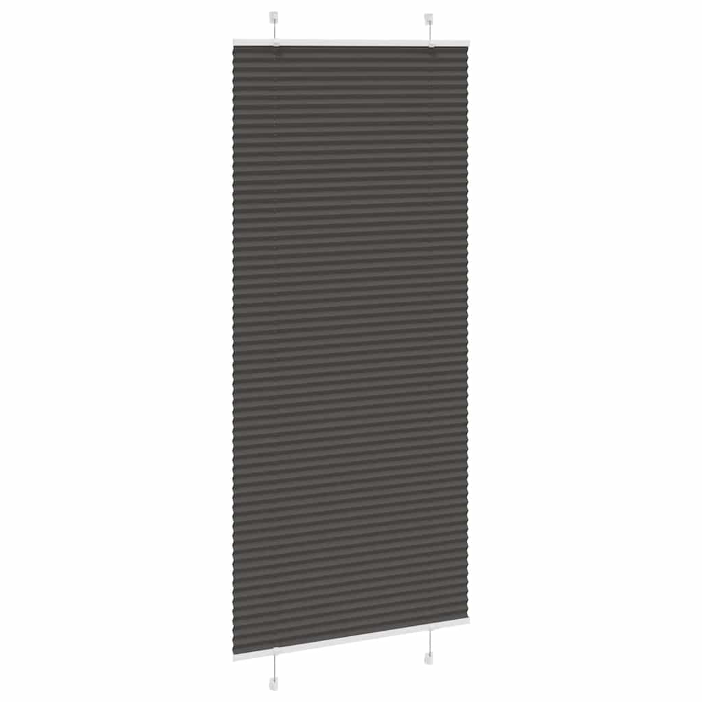 Store plissé noir 95x200 cm largeur tissu 94,4 cm polyester