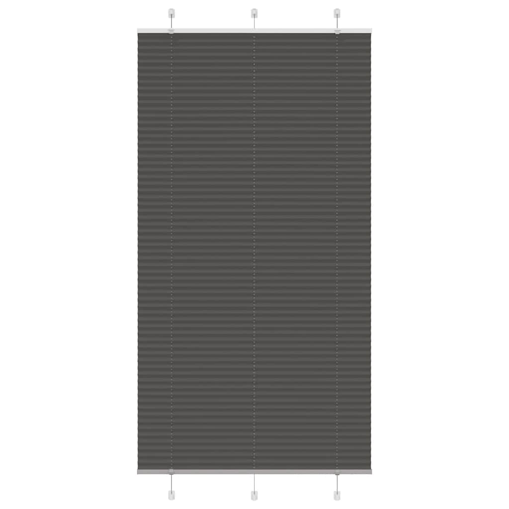 Store plissé noir 105x200 cm Largeur du tissu 104,4 cm Polyester