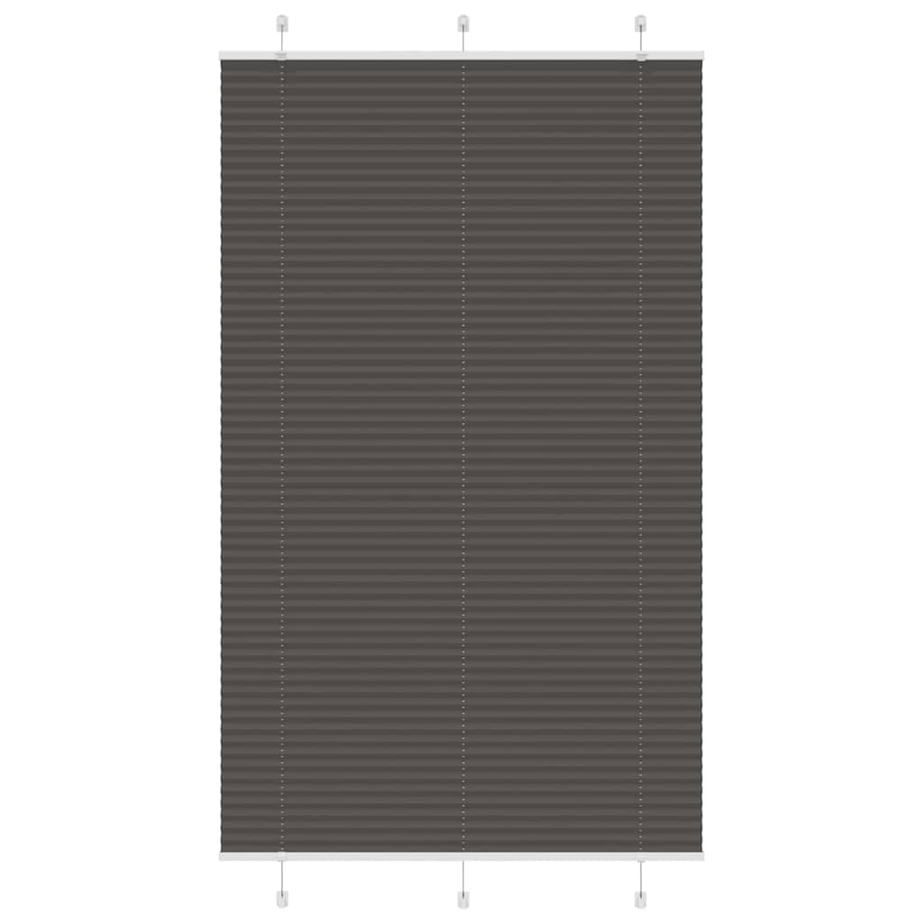 Black Pleated Blind 115x200 cm Fabric Width 114.4 cm Polyester