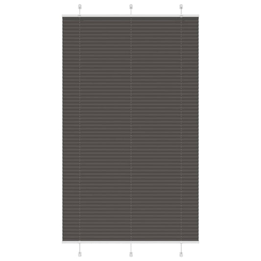 Black Pleated Blind 115x200 cm Fabric Width 114.4 cm Polyester