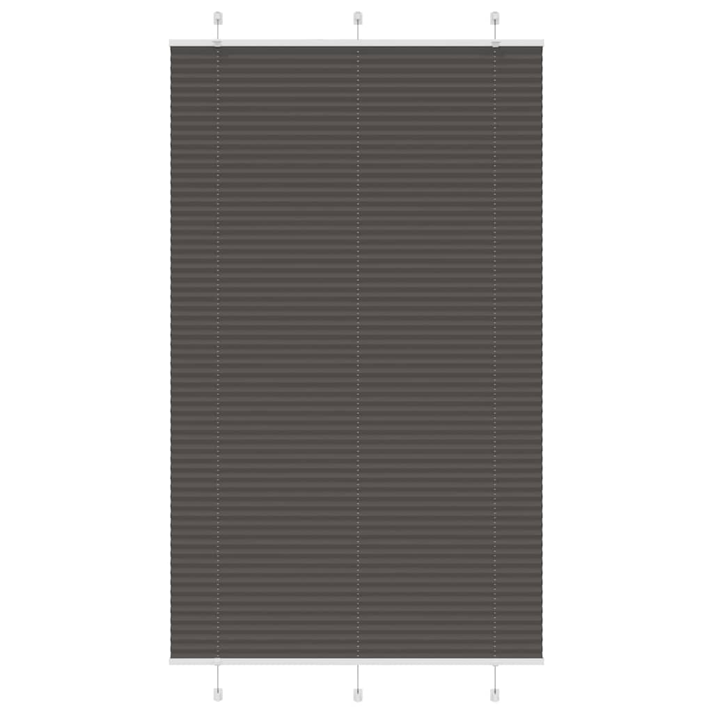 Pleated blind, black, 120x200 cm, fabric width 119.4 cm, polyester