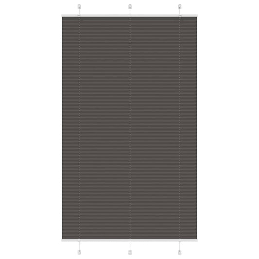 Pleated blind, black, 120x200 cm, fabric width 119.4 cm, polyester