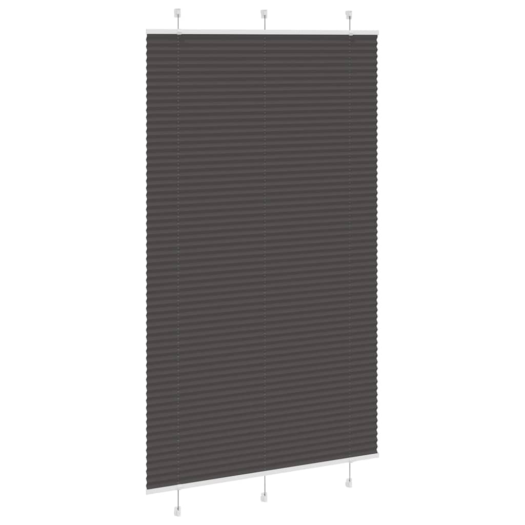 Pleated blind, black, 120x200 cm, fabric width 119.4 cm, polyester