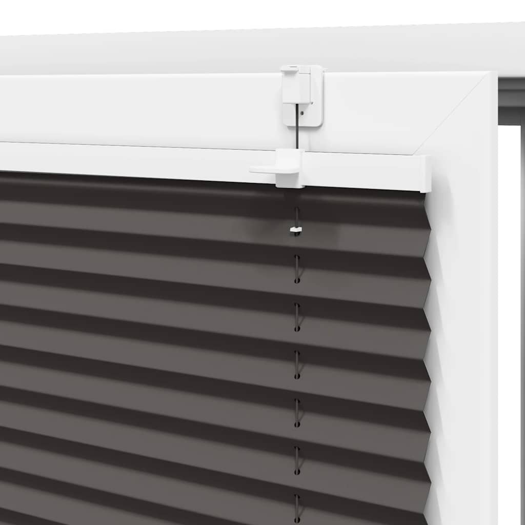 Pleated blind, black, 120x200 cm, fabric width 119.4 cm, polyester