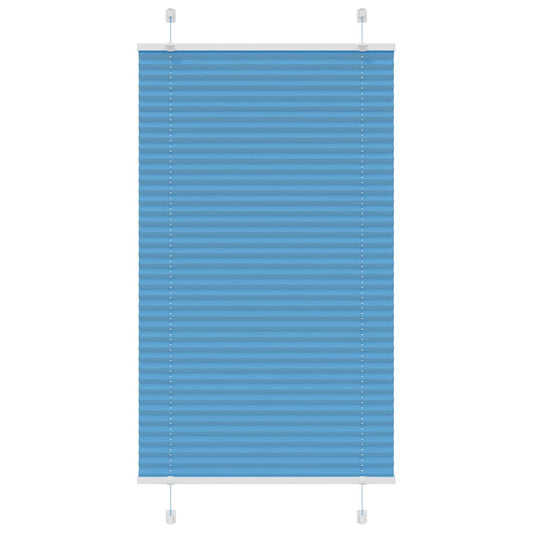 Pleated Blind Blue 70x100 cm Fabric Width 69.4 cm Polyester