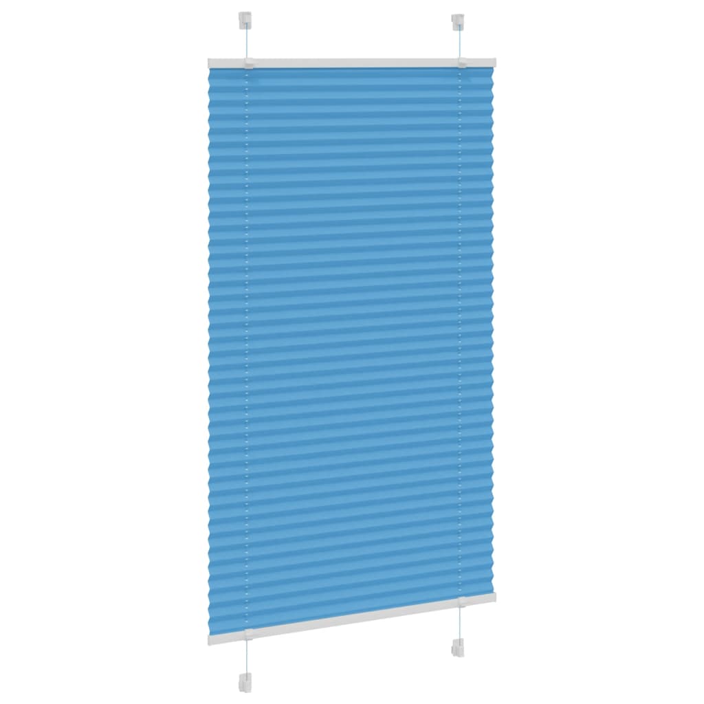 Plissee Blau 75x100 cm Stoffbreite 74,4 cm Polyester