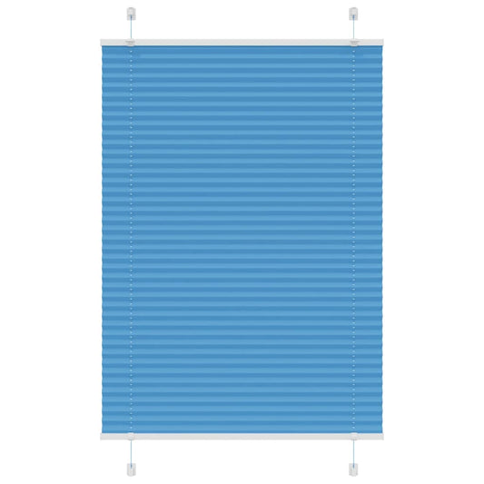 Pleated Blind Blue 95x100 cm Fabric Width 94.4 cm Polyester