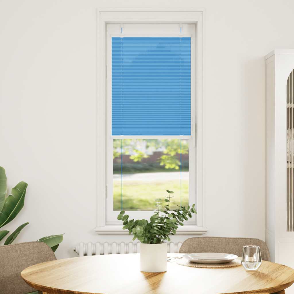 Store plissé bleu 40x150 cm Largeur du tissu 39,4 cm Polyester
