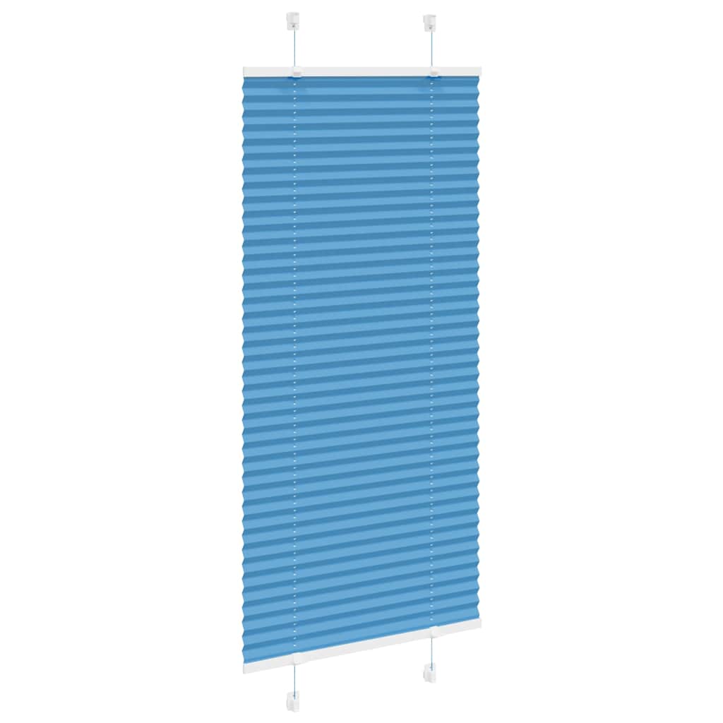 Store plissé bleu 55x150 cm largeur tissu 54,4 cm polyester