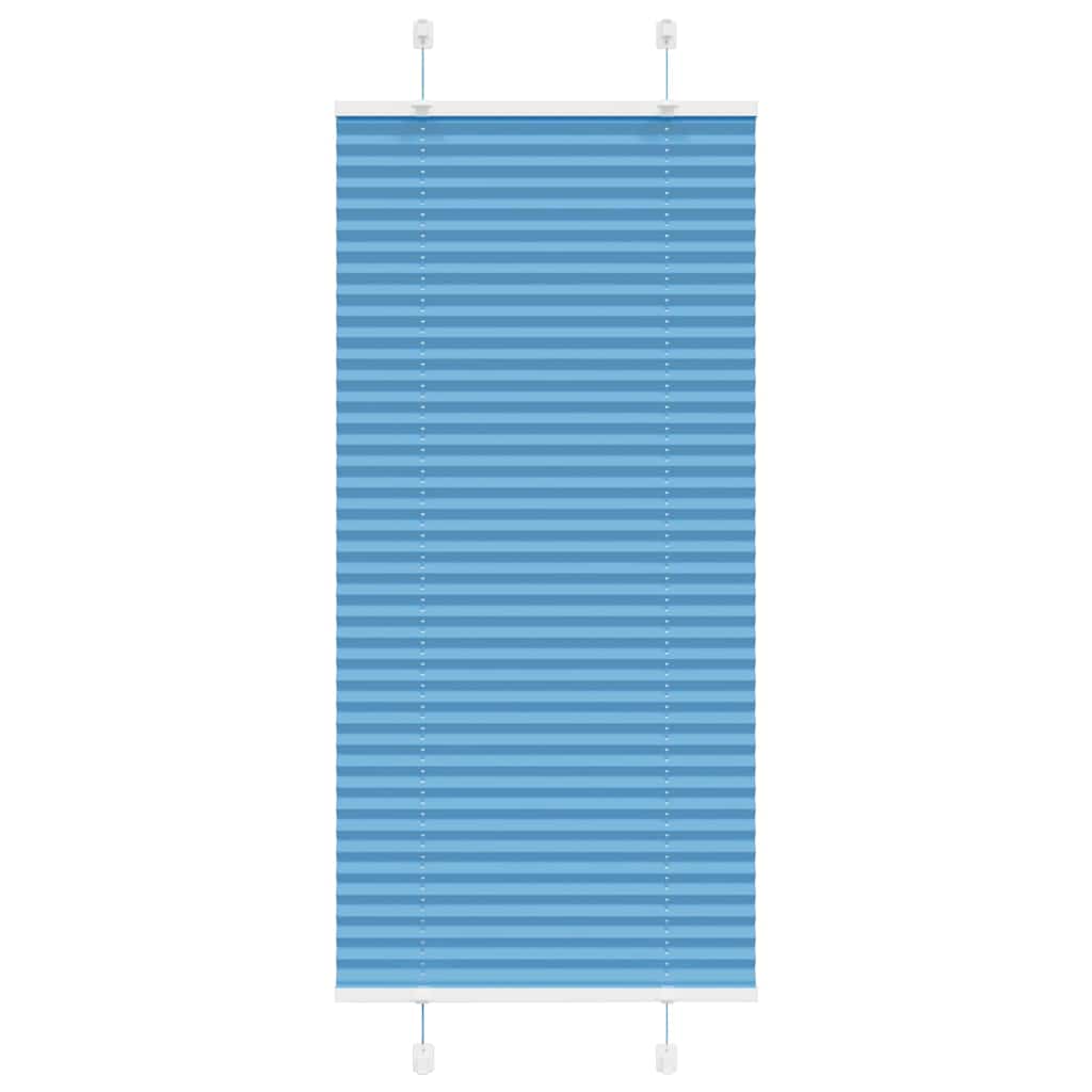Store plissé bleu 65x150 cm largeur tissu 64,4 cm polyester