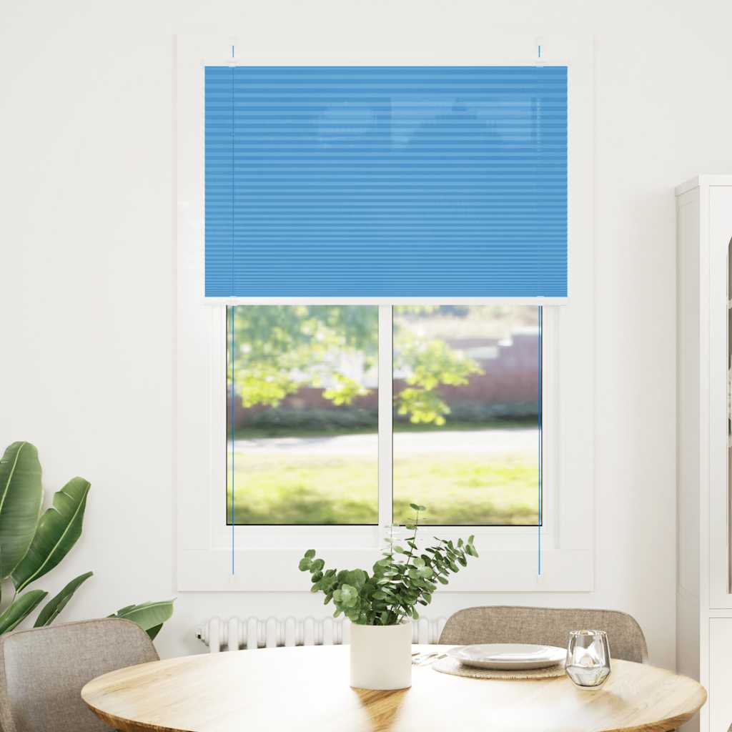 Plissee Blau 90x150 cm Stoffbreite 89,4 cm Polyester