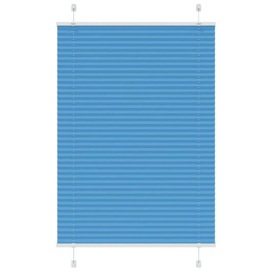 Pleated Blind Blue 100x150 cm Fabric Width 99.4 cm Polyester