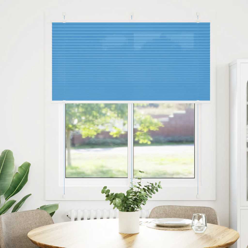 Store plissé bleu 115x150 cm largeur du tissu 114,4 cm Polyester