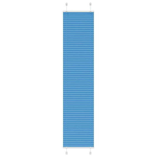 Store plissé bleu 45x200 cm largeur tissu 44,4 cm polyester