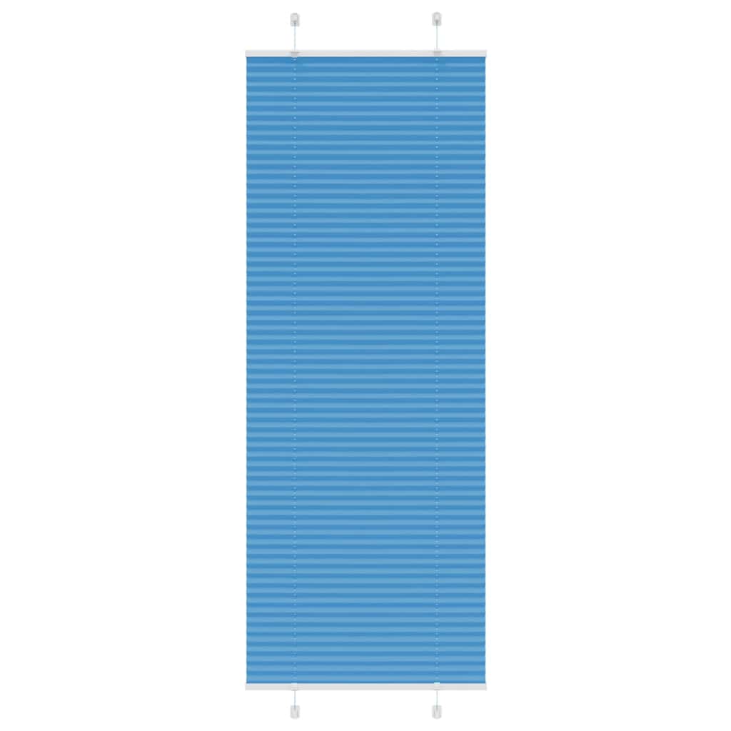 Store plissé bleu 75x200 cm Largeur du tissu 74,4 cm Polyester