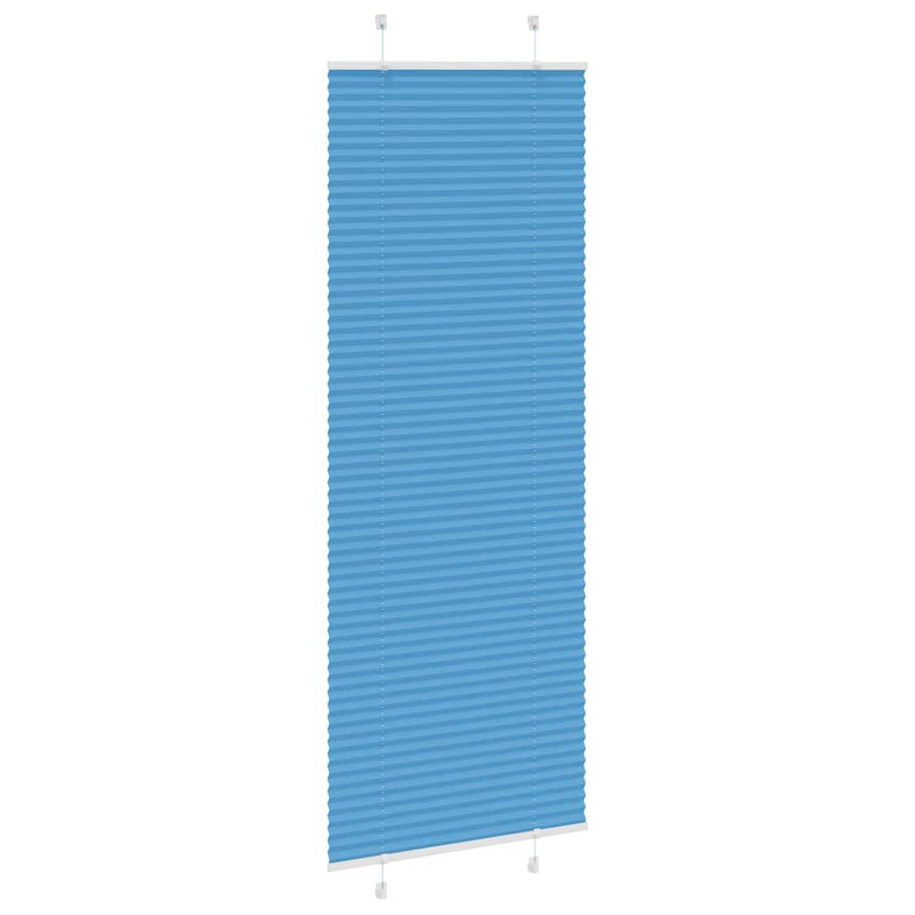 Store plissé bleu 75x200 cm Largeur du tissu 74,4 cm Polyester