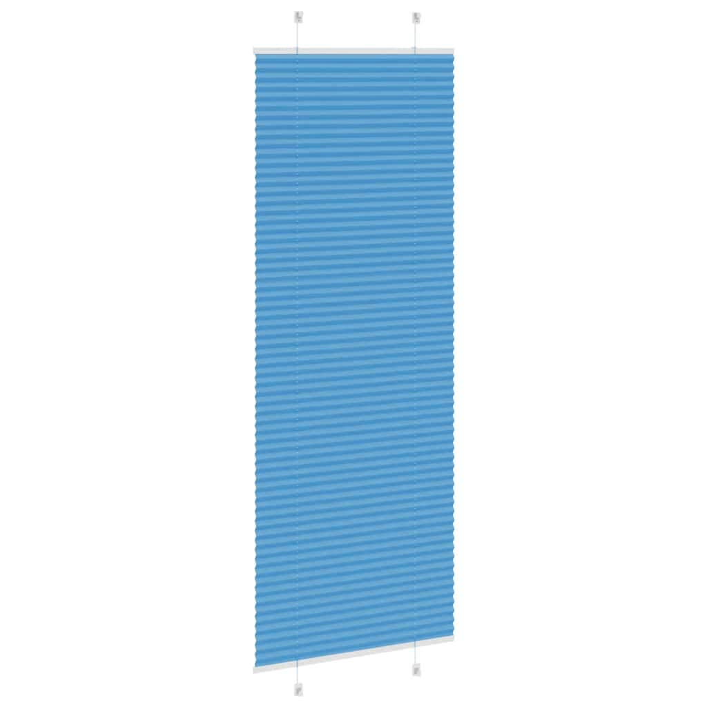 Store plissé bleu 75x200 cm Largeur du tissu 74,4 cm Polyester
