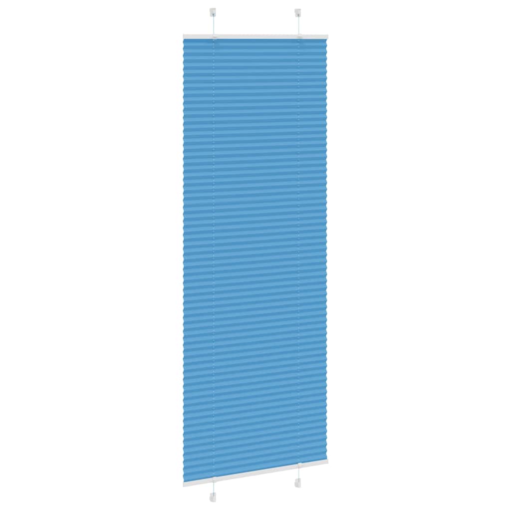 Plissee Blau 80x200 cm Stoffbreite 79,4 cm Polyester
