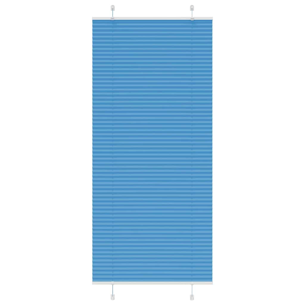 Store plissé bleu 90x200 cm largeur tissu 89,4 cm polyester