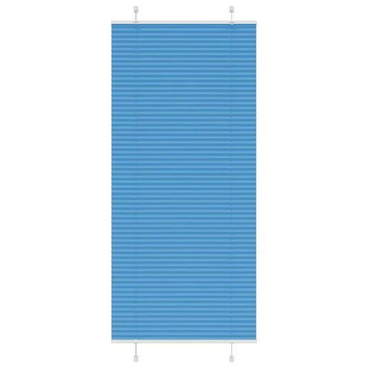 Store plissé bleu 90x200 cm largeur tissu 89,4 cm polyester