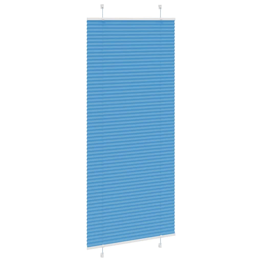 Store plissé bleu 90x200 cm largeur tissu 89,4 cm polyester