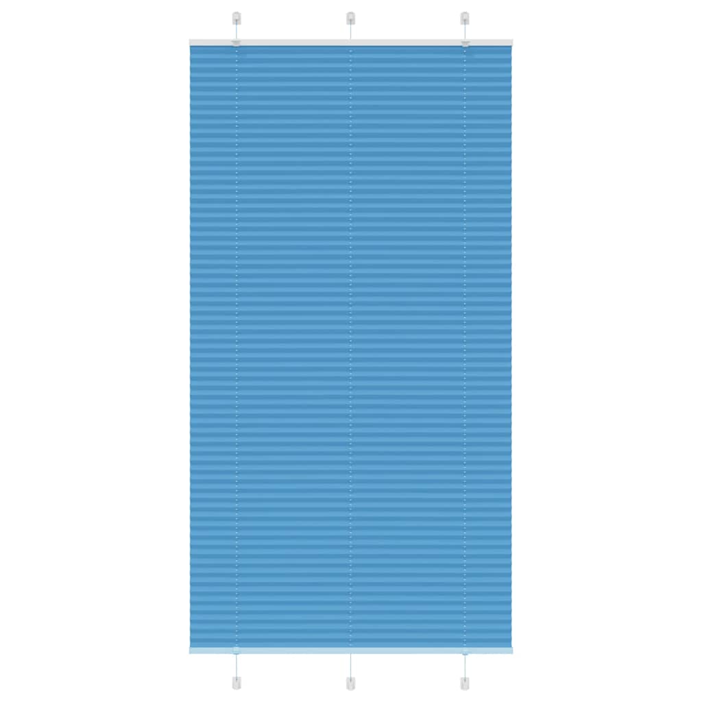 Plissee Blau 110x200 cm Stoffbreite 109,4 cm Polyester