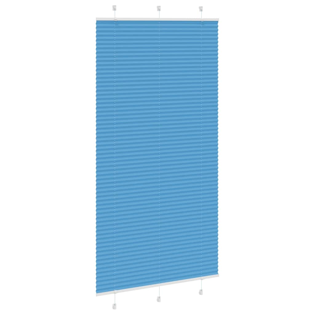 Plissee Blau 110x200 cm Stoffbreite 109,4 cm Polyester
