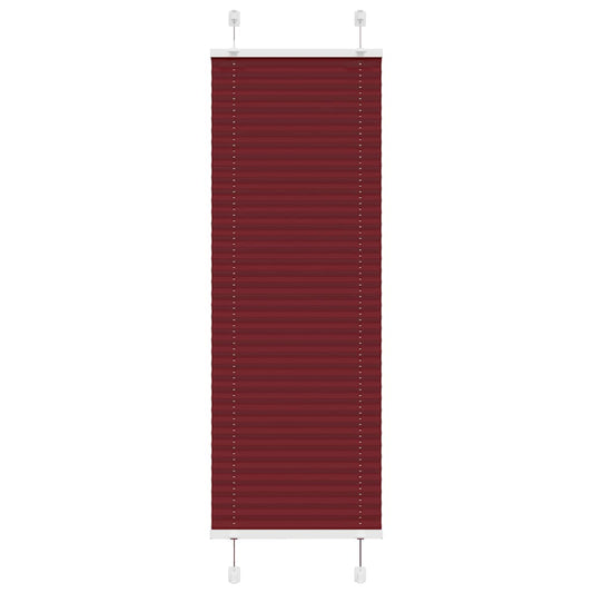 Store plissé rouge bordeaux 45x100 cm largeur tissu 44,4 cm polyester