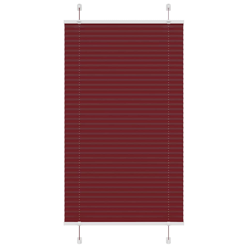 Plissee Bordeauxrot 80x100 cm Stoffbreite 79,4 cm Polyester