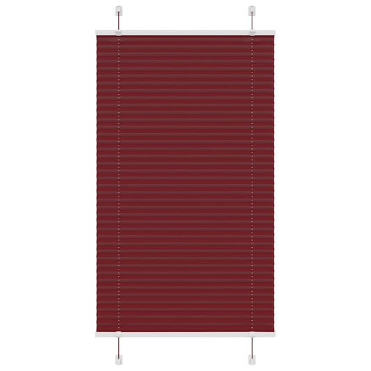 Plissee Bordeauxrot 80x100 cm Stoffbreite 79,4 cm Polyester