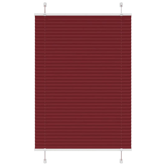 Pleated Blind Bordeaux Red 85x100 cm Fabric Width 84.4 cm Polyester