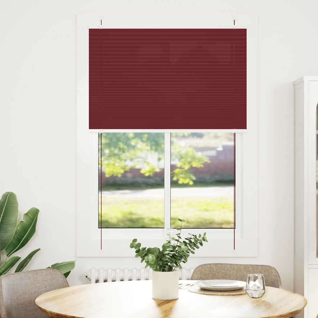 Store plissé rouge bordeaux 95x100 cm Largeur du tissu 94,4 cm Polyester