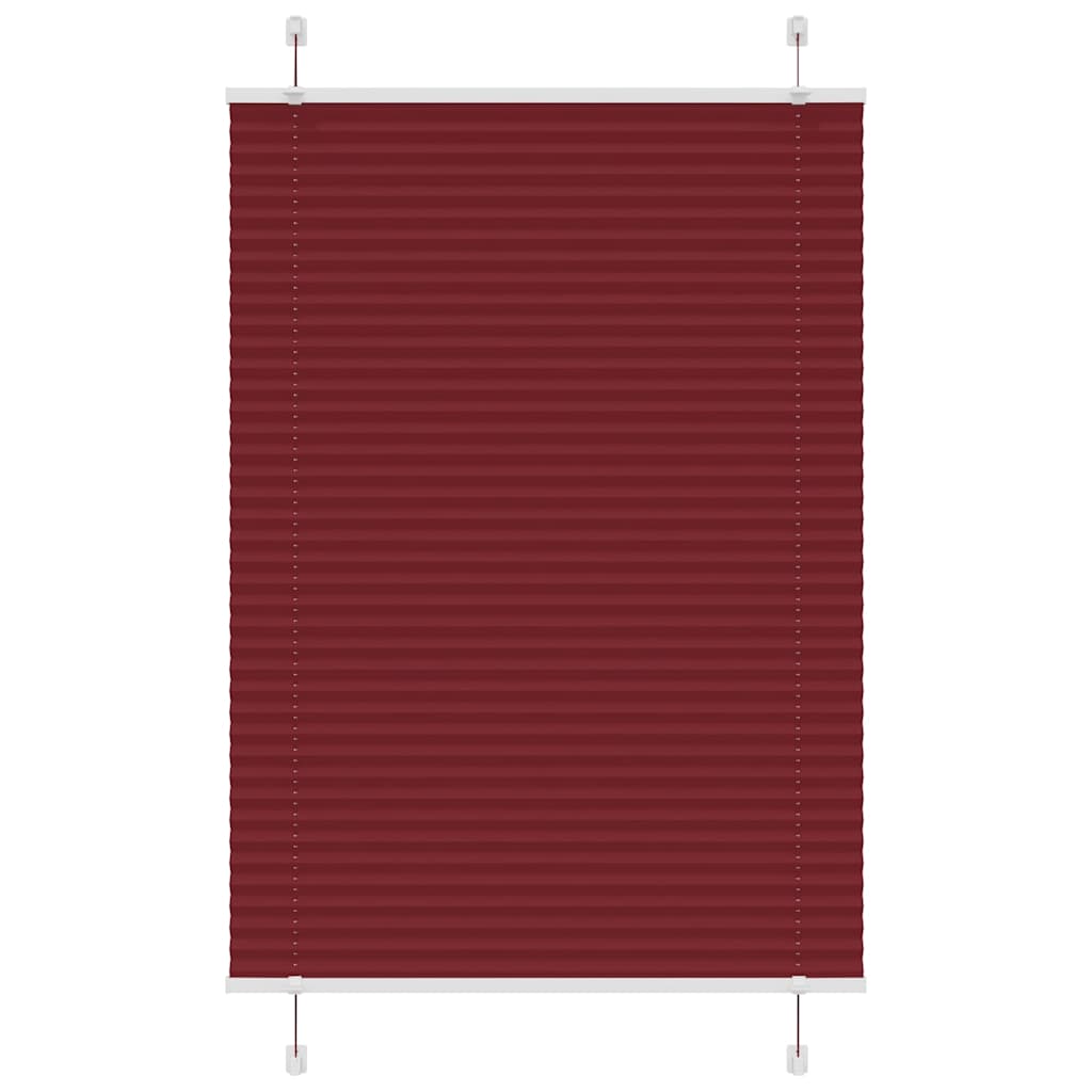 Plissee Bordeauxrot 100x100 cm Stoffbreite 99,4 cm Polyester