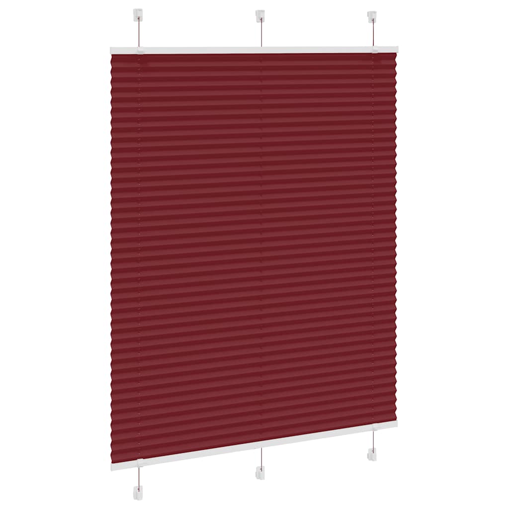 Pleated blind bordeaux red 110x100 cm fabric width 109.4 cm polyester